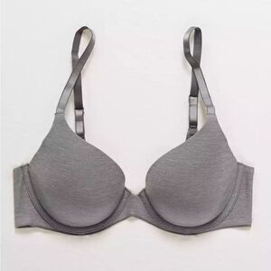 NWT American Eagle Aerie Gray Full Coverage Bra Size 34H